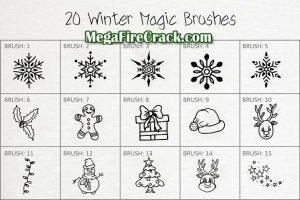 The Winter Magic Photoshop Brushes set offers a wide range of possibilities for creative exploration.