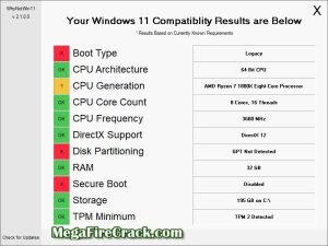 After conducting a thorough analysis, WhyNotWin11 v2.5.0.5 generates a comprehensive compatibility report.