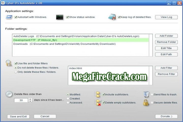 Cyber Ds Autodelete V 2.01 PC Software with crack