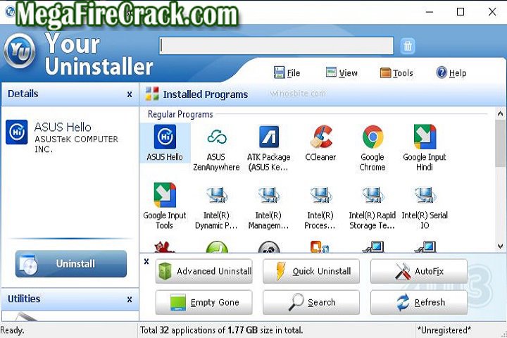 Free Uninstaller V 1.0 PC Software with patch