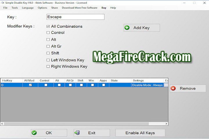 Simple Disable Key Setup V1.0 PC Software with patch