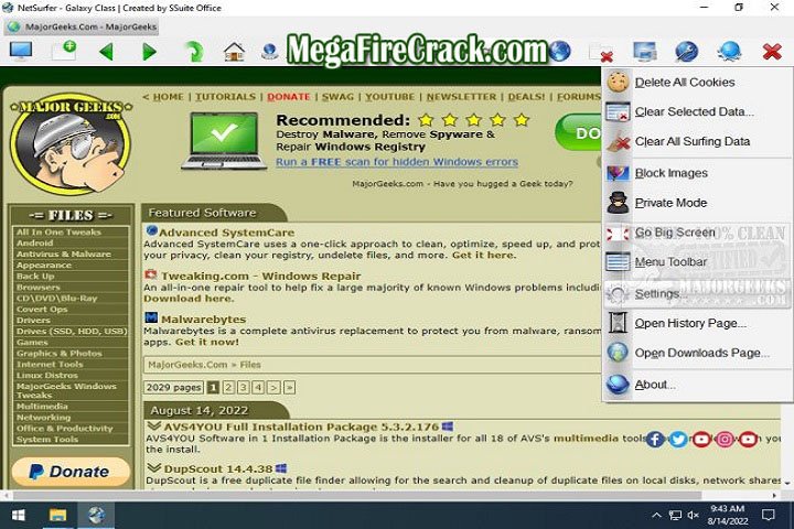  SSuite NetSurfer Browser V 2.20.18.1 PC Software with patch