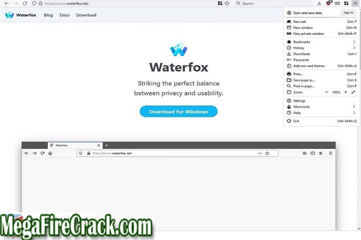Waterfox G V 5.1.12 PC Software with crack